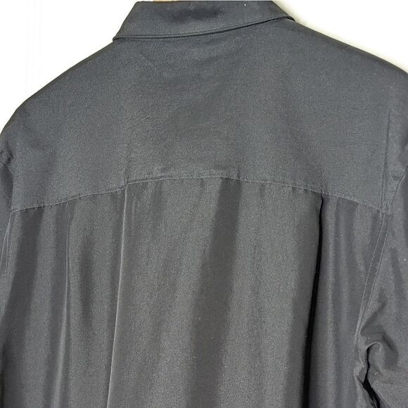 KENNETH COLE New York Black Short Sleeve Dress Shirt size L 17 - Picture 6 of 9